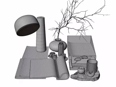Decor set 3D model get