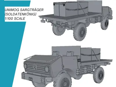 Mercedes Benz Unimog Sargtraeger Soldatenkoenig 3D print model