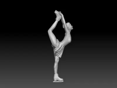 figure skating girl 2 3D print model