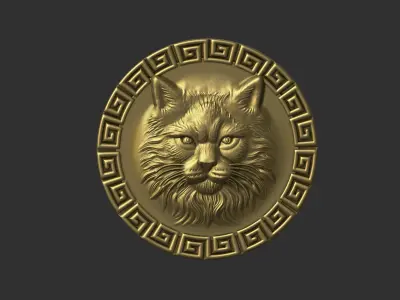 cat head 3D print model