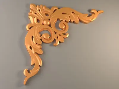 corner carved plaster  3D model