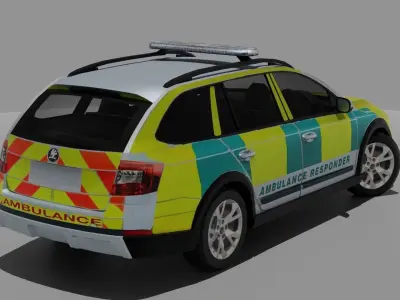 UK Ambulance Skoda Octavia 3D model