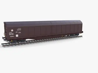 CFR Habis Sliding Door Wagon 339 Rail Car v2 3D model