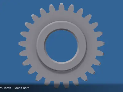 25-Tooth Spur Gear 03 3D print model