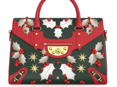 Christmas Fashion HandBag Low-poly 3D model