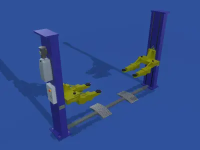 Car Lift Low-poly 3D model