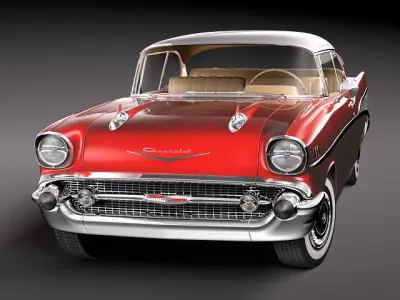 Chevrolet Bel Air 1957 hardtop coupe 3D model