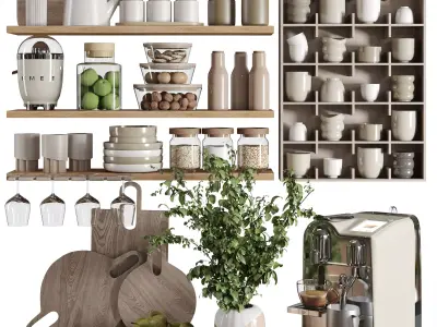 kitchen accessories N051 Low-poly 3D model