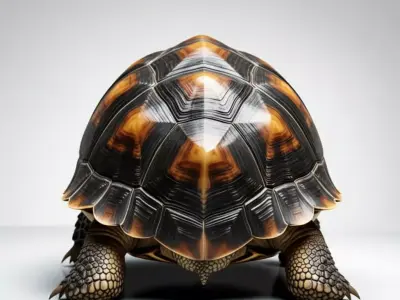 Realistic Tortoise Highly Detailed Reptile Natural Shell Low-poly 3D model