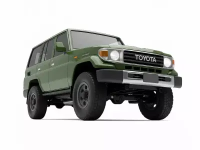 Toyota Land Cruiser 70 Series Low-poly 3D model