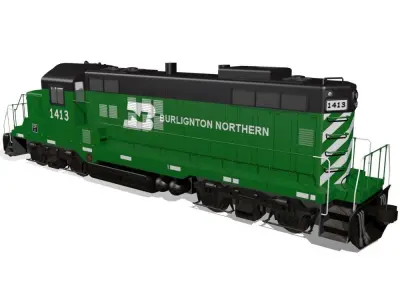 Diesel locomotive 3D model by aRLaN6