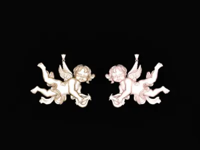 angel baby jewelry pendants 3D print model