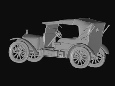 vintage classic car 3D print model