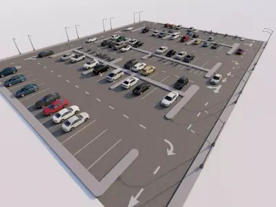 Parking-Parking Lot 3D model