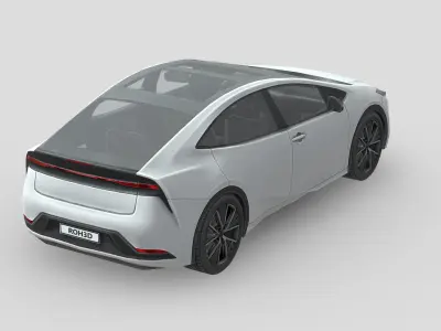 Toyota Prius 2023 Low-poly 3D model