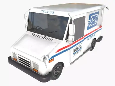 grumman mailtruck Low-poly 3D model