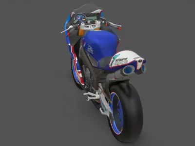 Firehawk GP Competition Racing Motorcycle 3D Model Low-poly 3D model