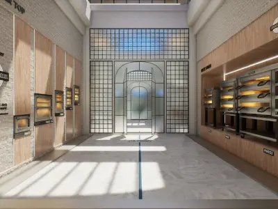 PizzaMaster Brand VR Showroom Scene 3D model