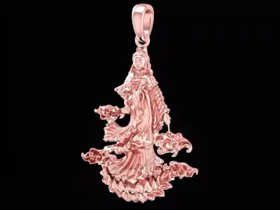 Luxury Dragon Phoenix Pendant Jewelry  1253 3D print model