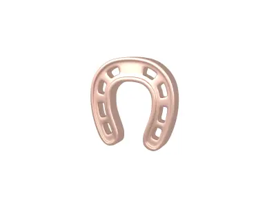 Horseshoe v1 005 Low-poly 3D model