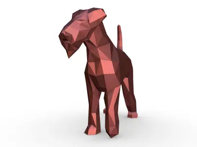 Airedale terrier 3D print model