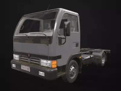 Light Truck Chassis Low-poly 3D model