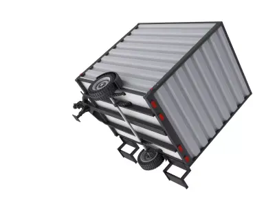 Portable Restroom Trailer 3D model