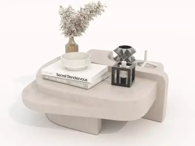 Modern Coffee Table and Armchair Set 77 3D model