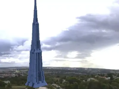 French Tower Very Tall 3D model