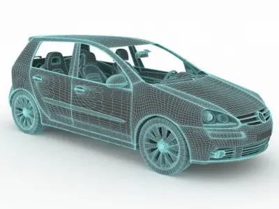 Volkswagen golf mk5 3D model