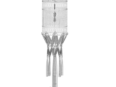 Macrame Lamp Low-poly 3D model