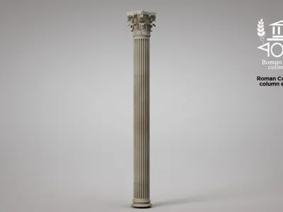 Roman Corinthian column element 3D model