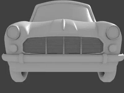 3D Lowpoly Ambassador Car 1999 Low-poly 3D model