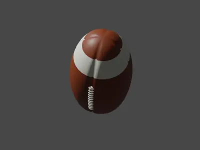 American Footbal Ball Low-poly 3D model