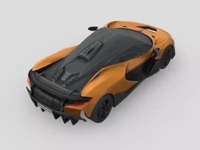 Low Poly Car - McLaren W1 Low-poly 3D model