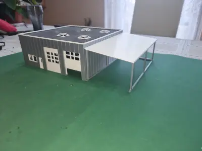 1 87 Scaled truck garage 3D print model