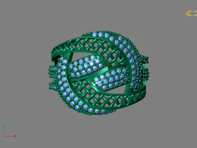 STL 3DM Women Ring Womens Ring Diamonds With Stone Model 3D print model