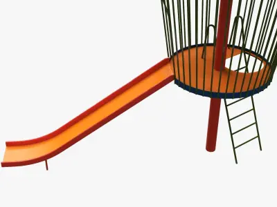 Playground rocket small 3D model