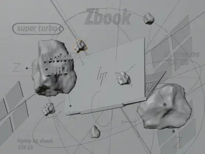 laptop HP Zbook 15v g5 pro 3D print model