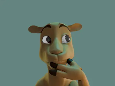 Stylized Camel Rigged Low-poly 3D model