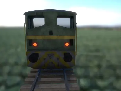 Italian Diesel Locomotive Low-poly 3D model