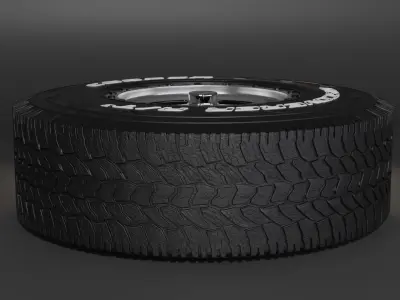 Cooper Discoverer AT3 Tire Ultra Rim Mid-poly PBR 3D model