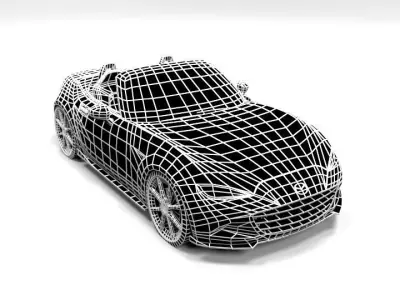 MAZDA MX 5 CABRIO LOWPOLY Low-poly 3D model