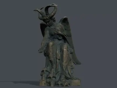 woman Statue  Low-poly 3D model