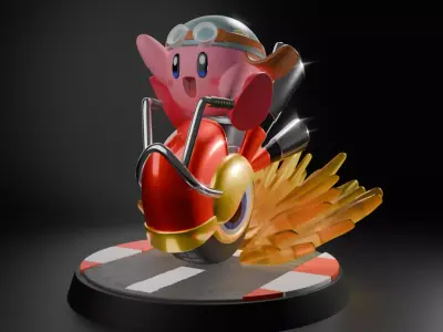 Kirby and Wheelie 3D print model