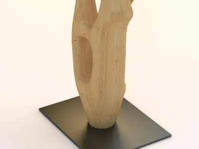 Sahta Maoli Wooden Sculpture 3D model