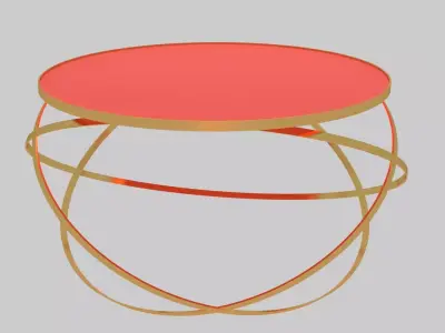 Modern Coffee Table Furniture Low-poly 3D model