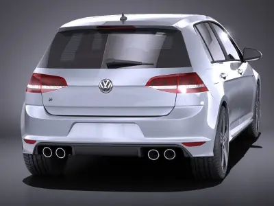 Volkswagen Golf VII R 5-door 2015 VRAY 3D model