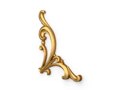Classic carved corner  decor ornament 371 3D model