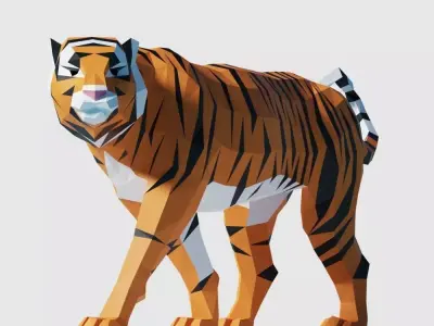 Tiger Low-poly 3D model